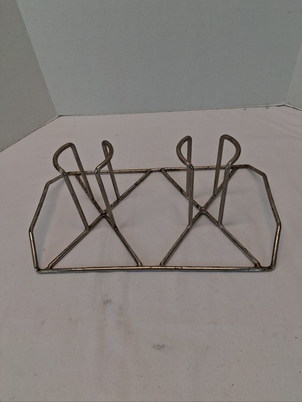 Camp Chef Twins Dual Beer Can Chicken Holder Rack Stainless BBQ Roaster Used